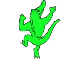 Sticker Custom Preview Image #017555 Animals Cartoons Alligator Dancing