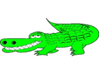 Sticker Custom Preview Image #017556 Animals Cartoons Alligator Grinning