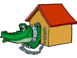 Sticker Custom Preview Image #017560 Animals Cartoons Alligatorin Doghouse