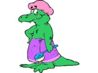 Sticker Custom Preview Image #017562 Animals Cartoons Alligatorin Shower Cap