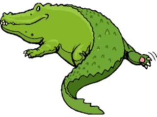 Sticker Custom Preview Image #017564 Animals Cartoons Alligator Rear View