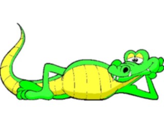 Sticker Custom Preview Image #017565 Animals Cartoons Alligator Relaxing