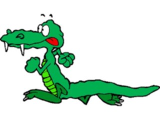 Sticker Custom Preview Image #017566 Animals Cartoons Alligator Running