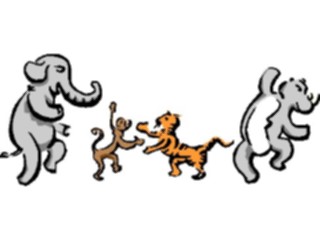 Sticker Custom Preview Image #017575 Animals Cartoons Animals Dancing