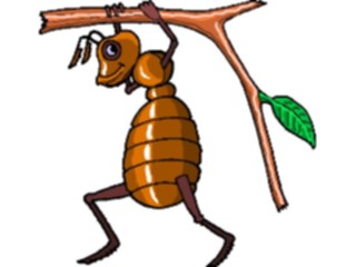 Sticker Custom Preview Image #017594 Animals Cartoons Ant Carrying Twig