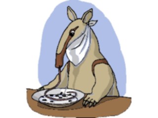 Sticker Custom Preview Image #017612 Animals Cartoons Anteater Eating2