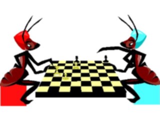 Sticker Custom Preview Image #017618 Animals Cartoons Ants Playing Chess