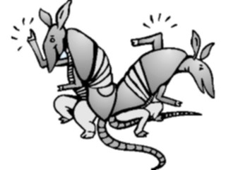 Sticker Custom Preview Image #017628 Animals Cartoons Armadillos Dancing