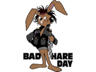 Sticker Custom Preview Image #017630 Animals Cartoons Bad Hare Day