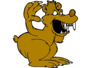 Sticker Custom Preview Image #017685 Animals Cartoons Bear Angry2