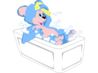 Sticker Custom Preview Image #017696 Animals Cartoons Bear Bathing