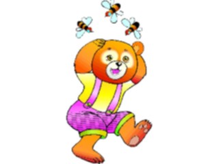 Sticker Custom Preview Image #017699 Animals Cartoons Bear Bees