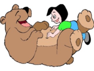 Sticker Custom Preview Image #017701 Animals Cartoons Bear Being Tickled