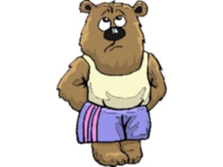 Sticker Custom Preview Image #017702 Animals Cartoons Bear Bored