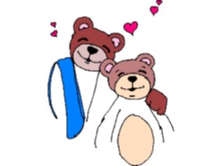 Sticker Custom Preview Image #017706 Animals Cartoons Bear Couple