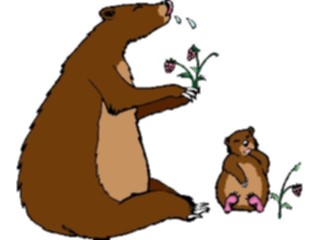 Sticker Custom Preview Image #017707 Animals Cartoons Bear Cub Eating