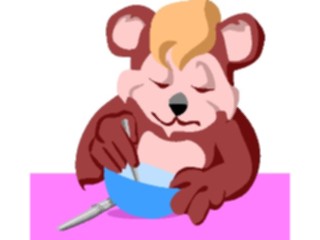 Sticker Custom Preview Image #017712 Animals Cartoons Bear Eating