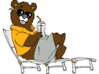 Sticker Custom Preview Image #017753 Animals Cartoons Bear Lounging