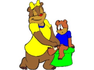 Sticker Custom Preview Image #017754 Animals Cartoons Bear Mother Son