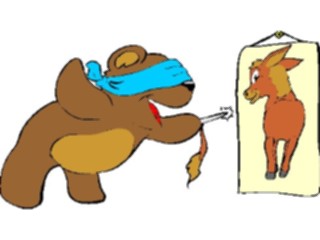 Sticker Custom Preview Image #017759 Animals Cartoons Bear Pinning Tailon Donkey