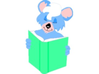 Sticker Custom Preview Image #017765 Animals Cartoons Bear Reading2
