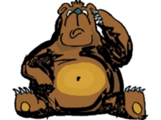 Sticker Custom Preview Image #017773 Animals Cartoons Bear Sitting2