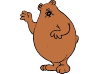 Sticker Custom Preview Image #017783 Animals Cartoons Bear Waving