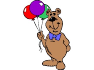 Sticker Custom Preview Image #017785 Animals Cartoons Bearwith Balloons