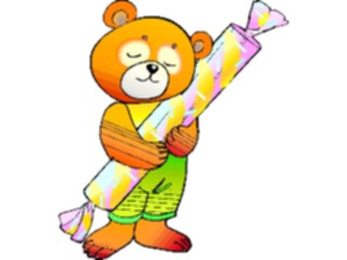 Sticker Custom Preview Image #017788 Animals Cartoons Bearwith Candy