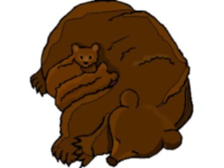Sticker Custom Preview Image #017789 Animals Cartoons Bearwith Cubs