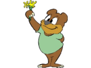 Sticker Custom Preview Image #017791 Animals Cartoons Bearwith Flowers