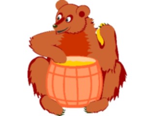 Sticker Custom Preview Image #017796 Animals Cartoons Bearwith Honey4