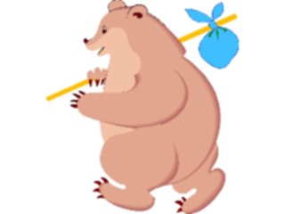 Sticker Custom Preview Image #017797 Animals Cartoons Bearwith Knapsack