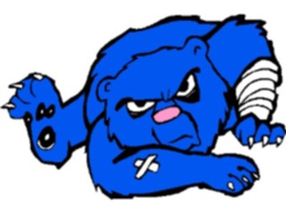 Sticker Custom Preview Image #017802 Animals Cartoons Bear Wounded