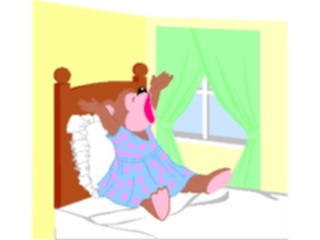 Sticker Custom Preview Image #017803 Animals Cartoons Bear Yawning