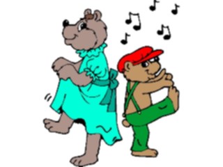 Sticker Custom Preview Image #017805 Animals Cartoons Bears Dancing