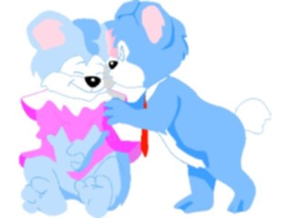 Sticker Custom Preview Image #017809 Animals Cartoons Bears Kissing