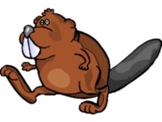 Sticker Custom Preview Image #017835 Animals Cartoons Beaver Walking