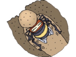 Sticker Custom Preview Image #017868 Animals Cartoons Bee Burrowing