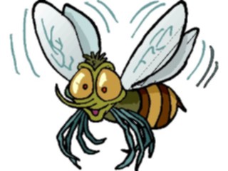 Sticker Custom Preview Image #017874 Animals Cartoons Bee Flying