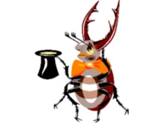 Sticker Custom Preview Image #017895 Animals Cartoons Beetlewith Top Hat