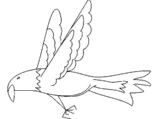 Sticker Custom Preview Image #017955 Animals Cartoons Bird Flying01