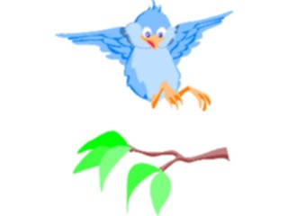 Sticker Custom Preview Image #017973 Animals Cartoons Bird Landing