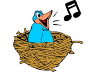 Sticker Custom Preview Image #017990 Animals Cartoons Bird Singing1