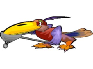 Sticker Custom Preview Image #018002 Animals Cartoons Bird Wheeling Beak