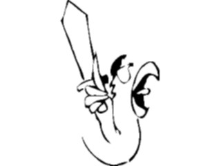 Sticker Custom Preview Image #018009 Animals Cartoons Birdwith Sword2
