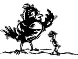 Sticker Custom Preview Image #018010 Animals Cartoons Bird Worm1