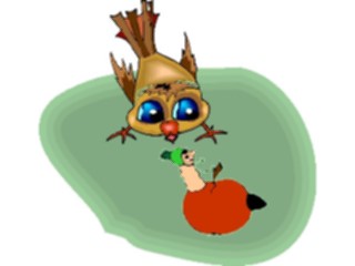 Sticker Custom Preview Image #018012 Animals Cartoons Bird Worm3