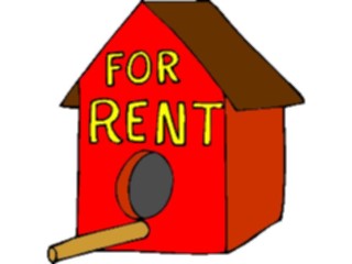Sticker Custom Preview Image #018014 Animals Cartoons Birdhouse For Rent