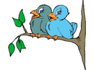 Sticker Custom Preview Image #018025 Animals Cartoons Birdsin Tree
